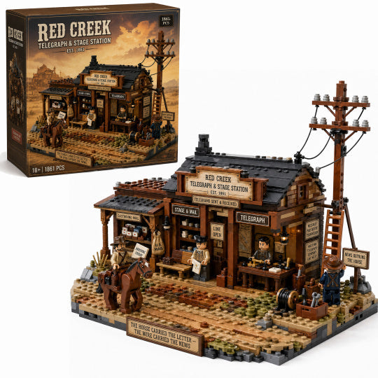 📮Red Creek Telegraph & Stage Station 1861 Building Set