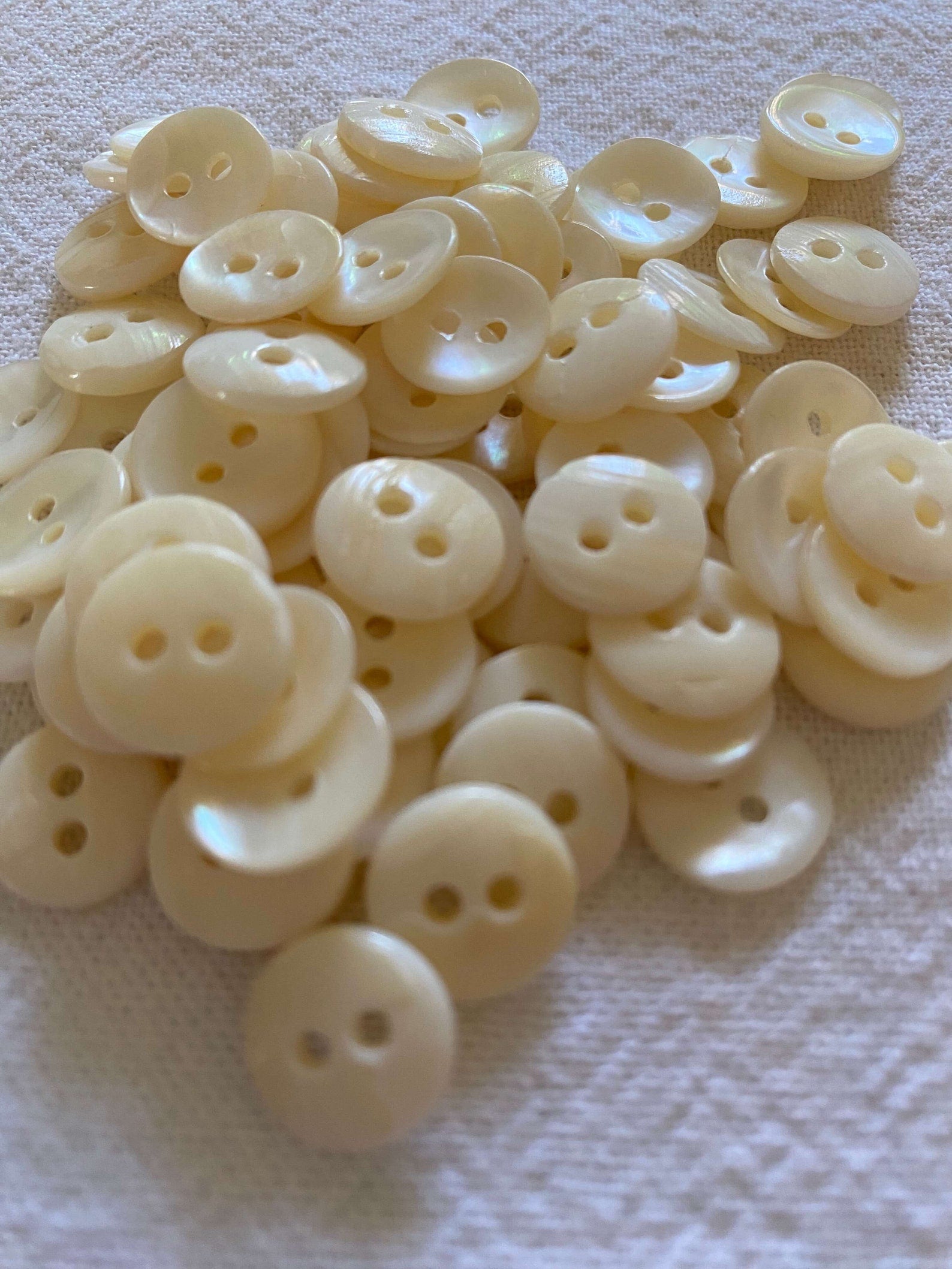 White Shell Button | 2 hole | 12mm | Pack of 10