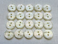 White Iridescent Buttons 12mm – Set of 20 – Pearly Sewing Buttons for Knitting and Dressmaking