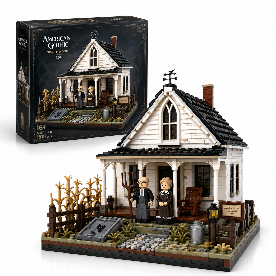 🏠American Gothic Farmhouse Collector Building Set